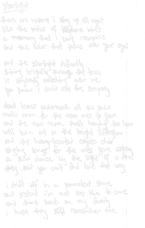 Starlight - Handwriting (500x782), Png Download