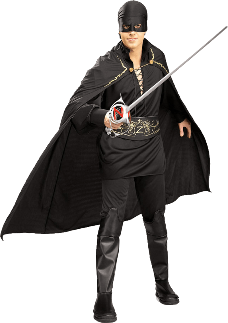 All - Zorro Adult Costume (800x1268), Png Download