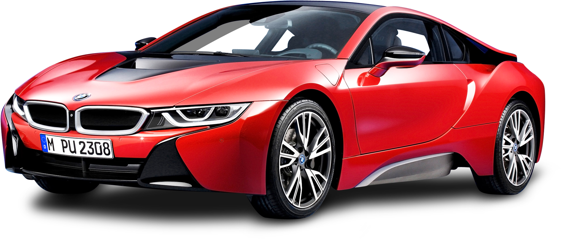 Bmw I8 Protonic Red Car Png Image Pngpix - Car Bmw I8 Red (1950x939), Png Download