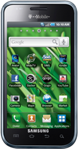 Samsung Mobile Phone Clipart Img - Samsung Galaxy S Vibrant (444x480), Png Download