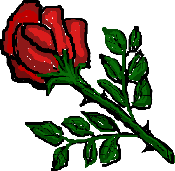 Red Rose Clip Art - Clip Art (600x586), Png Download