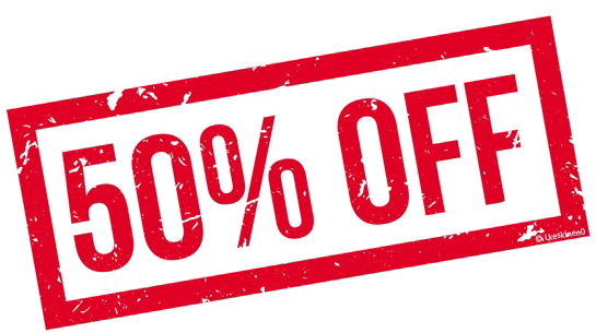 50 Percent Off Png Pic - 50 Percent Off Png (607x354), Png Download