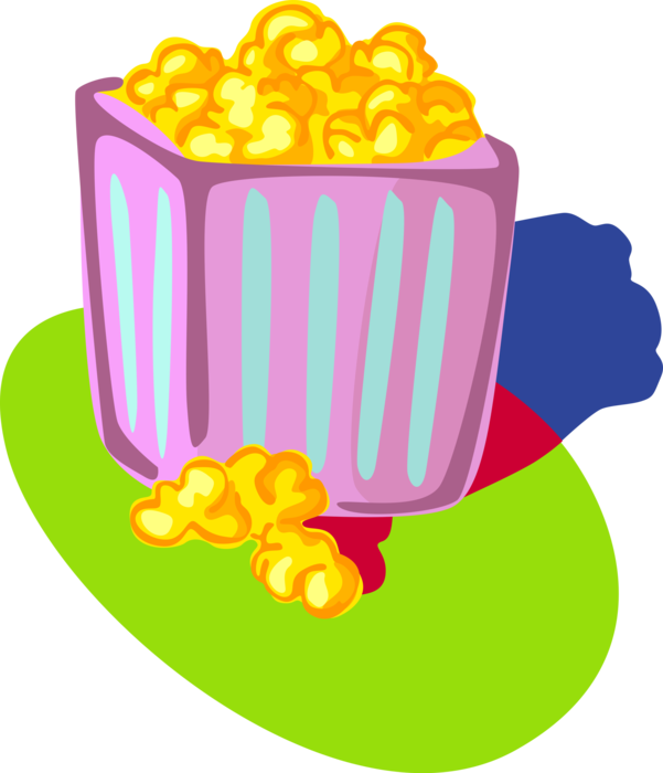 Vector Illustration Of Popping Corn Popcorn Snack Food - Clip Art (601x700), Png Download