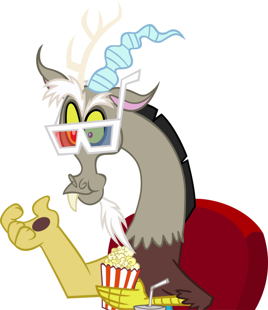 3d Glasses, Absurd Res, Artist - Discord Popcorn (885x1024), Png Download