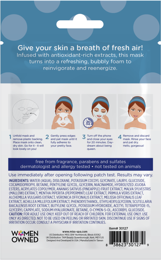 Oxygen Facial Sheet Mask Oxygen Facial Sheet Mask - Facial (1024x1024), Png Download