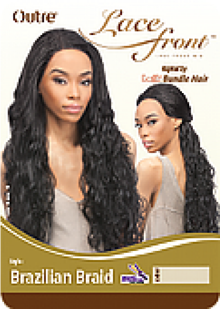Outre Batik Bundle Lace Front Wig Brazilian Braid (600x600), Png Download