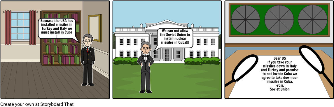 Cuban Missile Crisis - Cartoon (1164x385), Png Download
