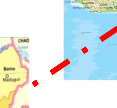 Map Of Africa Continent Showing Nigeria - Nigeria (389x357), Png Download