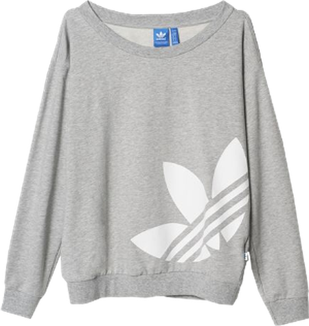 Sweater Adidas - Pull Adidas Femme Gris (450x474), Png Download