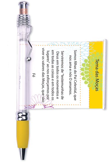Caneta Pergaminho Das Moças - False Scroll Pen -- Young Women Theme (400x584), Png Download