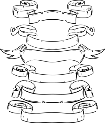 Psd Detail - Pergaminhos Preto E Branco Png (341x400), Png Download