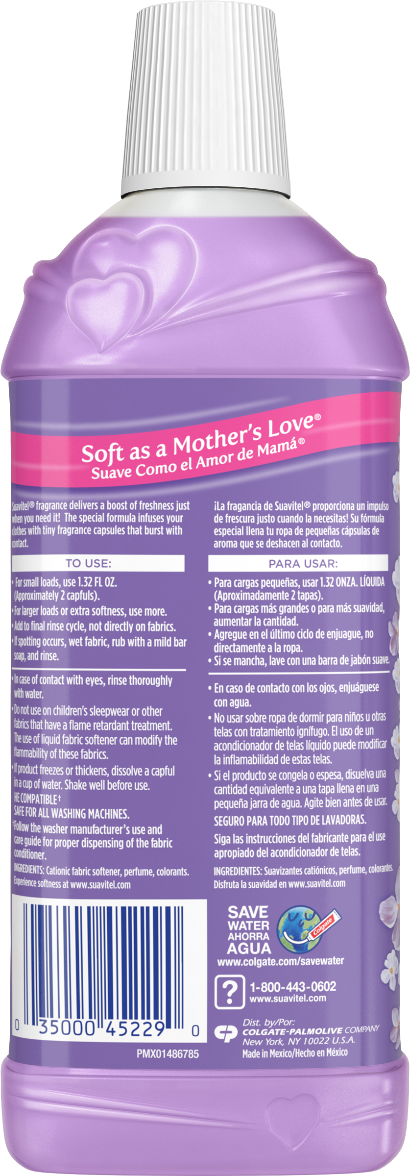 Suavitel Liquid Fabric Softener Conditioner, Lavender - Suavitel Liquid Fabric Softener Conditioner (2500x2500), Png Download