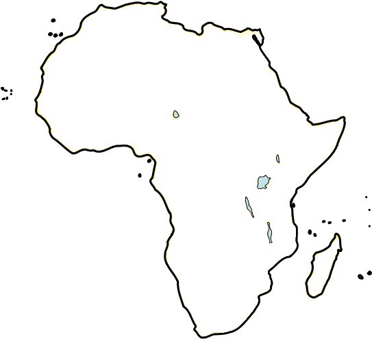 Be - Blank Map Of Lakes Of Africa (580x530), Png Download