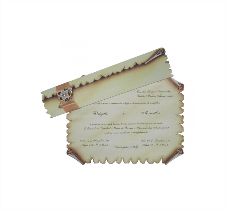 Chaveiros - Convites De Casamento Pergaminhos (765x709), Png Download