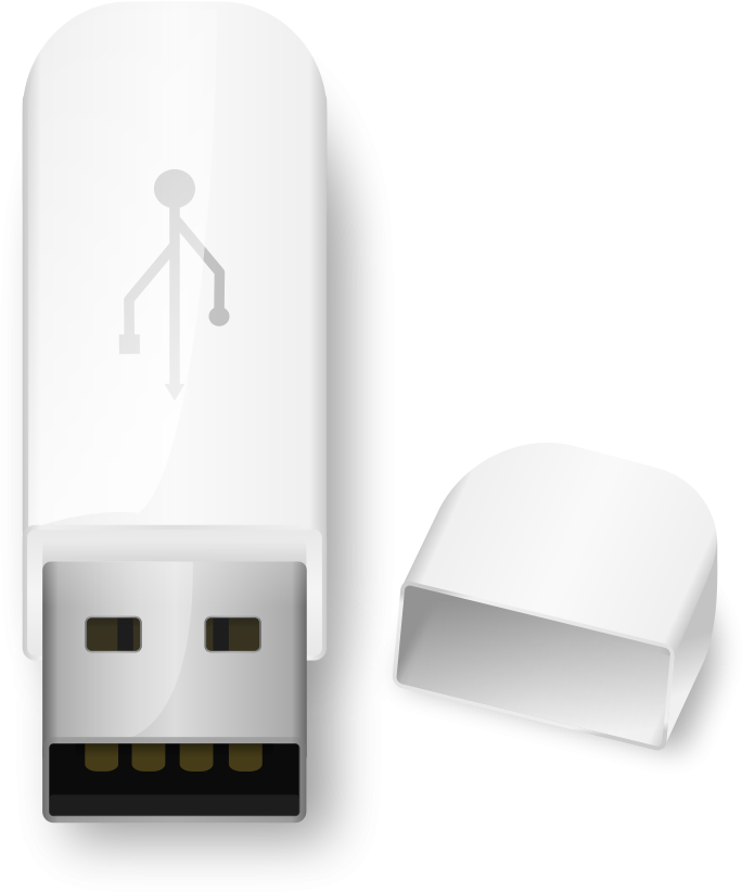 How To Set Use Usb Flash Drive Clipart - Usb Flash Drive (738x900), Png Download