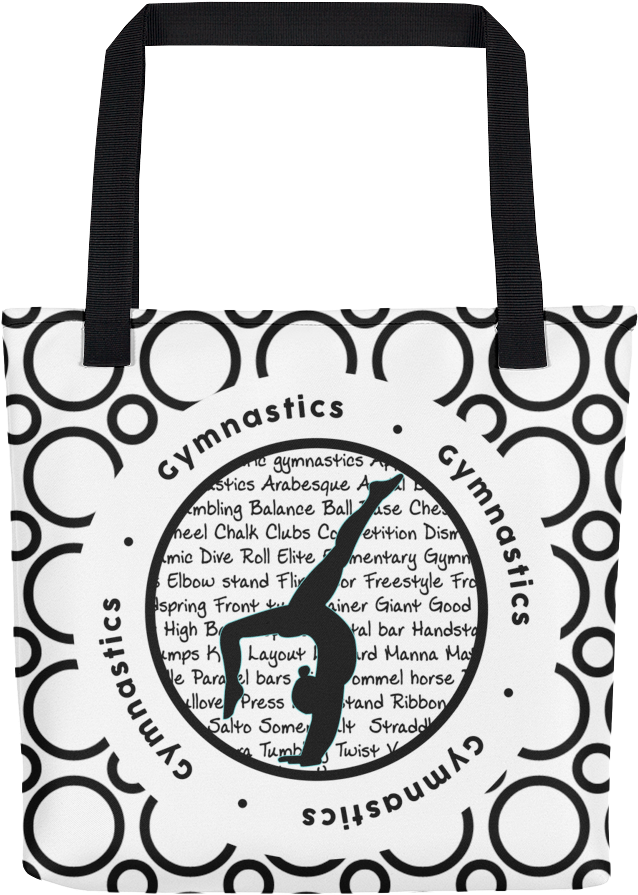 White Hollow Bubble Gymnastics Tote Bag Circle Design - Shoulder Bag (1000x1000), Png Download