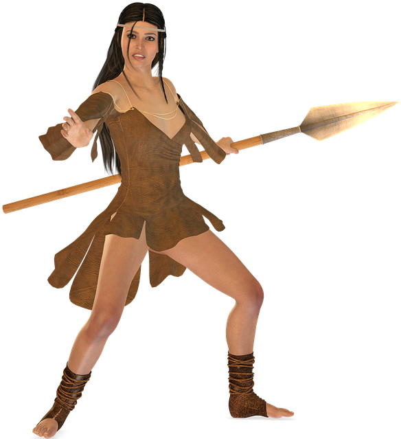 Woman, Warrior, Tube, Beauty, Elegant, Determined - Female Warrior Clipart (640x640), Png Download