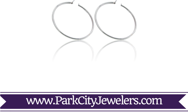 Sterling Silver Hollow Hoop Earrings - Diamond Snowflake Pendant (800x800), Png Download