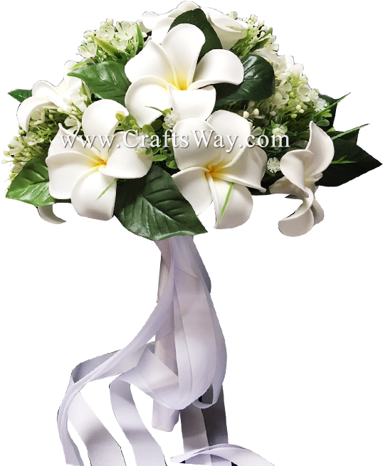 Wd-002 Plumeria Flower Bouquet - Bouquet (550x680), Png Download