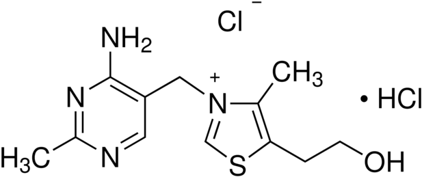 Thiamin Chemical Structure - Sigma-aldrich Butanol,100ml,anhydrous,99.8 Percent (640x281), Png Download