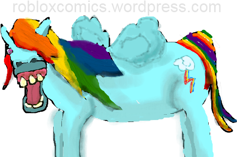 Rainbow Dash - " - Rainbow Dash Ugly Pony (491x329), Png Download