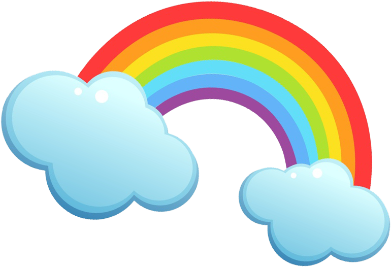 Rainbow-cloud - Arc En Ciel Chaine Tv (803x538), Png Download