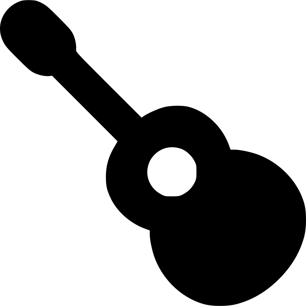 Guitar Comments - Instrumentos Musicais Desenho Preto (980x980), Png Download