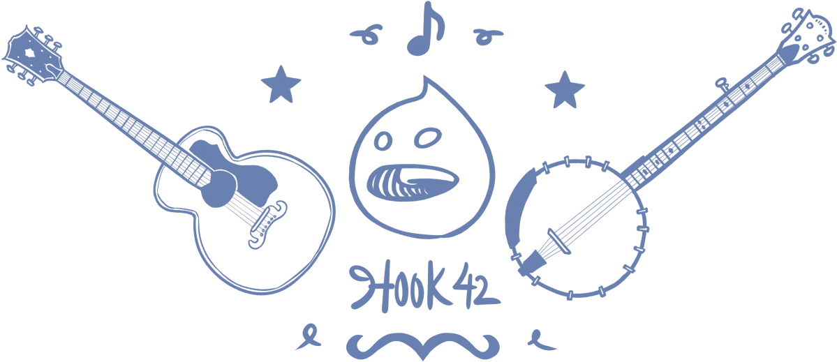 Hook 42 Drop In Between A Banjo And Guitar Doodle - Hook 42 (1313x650), Png Download