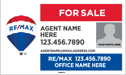 Download Remax Agent Photo Yard Sign 18tx30w Square 510px - Hot Air ...