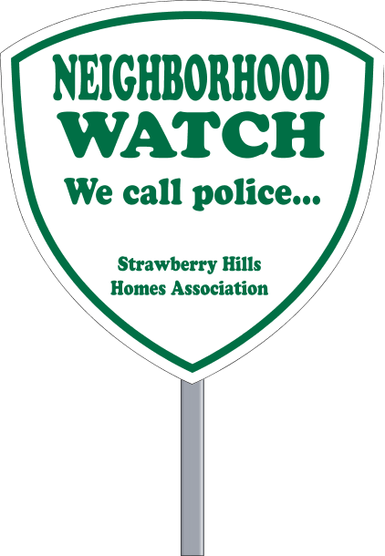 White Polyethylene Security Yard Signs - Customized Security Yard Sign (422x610), Png Download