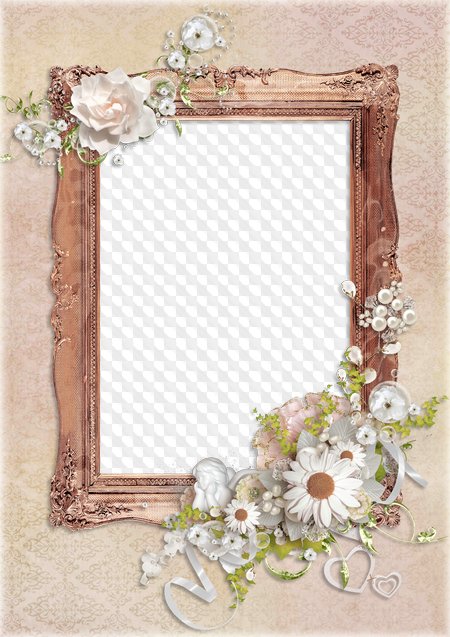 Vintage Flowers - Marcos Vintage Flores (450x637), Png Download