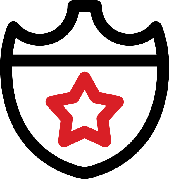 Security-badge - Three Stripes And A Star (578x612), Png Download