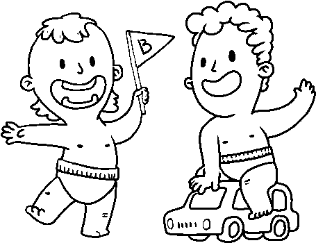 Dibujo De Unos Niños Jugando Para Colorear - Desennho De Criancas Brincando (600x470), Png Download