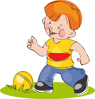 Little Footballer Kids Sticker - Niños Jugando Con Pelotas Png (374x391), Png Download