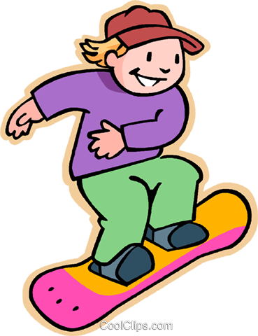 Niños Jugando, Niños, Niño En Snowboard Libres De Derechos - Desenho Menino Brincando Png (369x480), Png Download