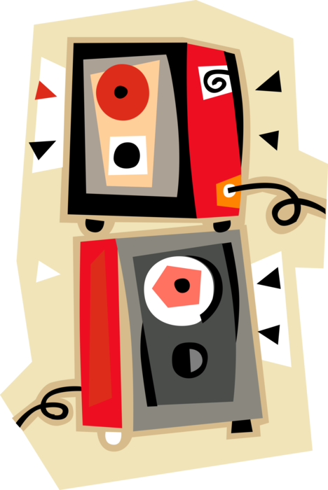 Vector Illustration Of Audio Entertainment Loudspeaker - Illustration (468x700), Png Download