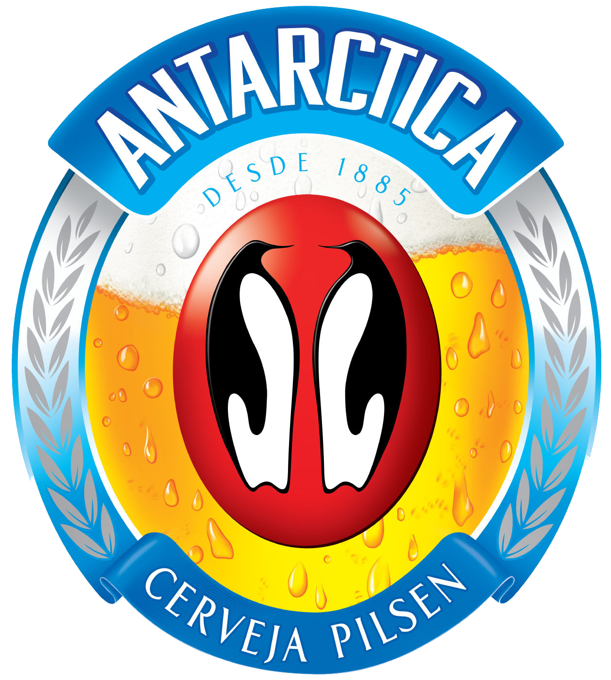 Antarctica Cerveja Logo - Antarctica Beer (1417x1516), Png Download