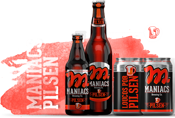 Cerveja Maniacs Pilsen - Maniacs Pilsen Lata (747x516), Png Download