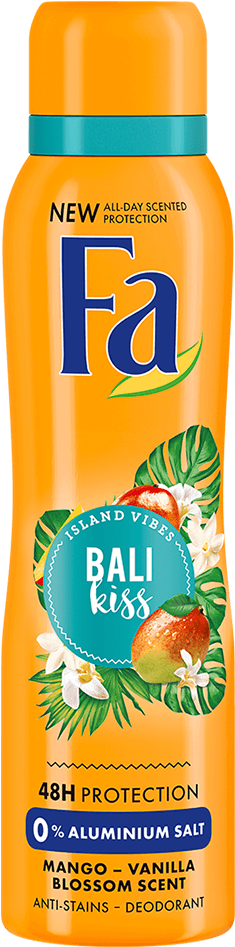 Fa Com Deodorant Island Vibes Bali Kiss - Fa Deodorant Balli Kiss S Vůní Květů Manga A Vanilky (970x1400), Png Download