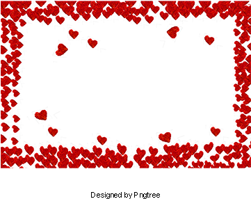 Red Hearts Border, Red, Heart, Frame Png And Psd - Portable Network Graphics (360x360), Png Download