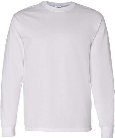 White Long Sleeve T Shirt (400x500), Png Download