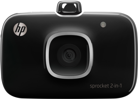 Hp Sprocket 2 In - Hp Sprocket 2 In 1 Black (474x356), Png Download