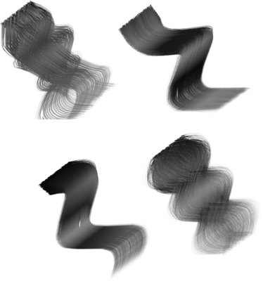 Smudge Psd - Monochrome (374x400), Png Download