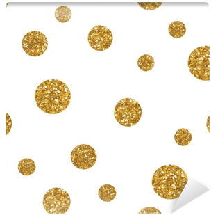 Dots Seamless Pattern With Golden Glitter Texture - Euclidean Vector (400x400), Png Download