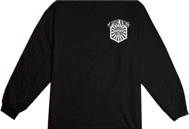 Ek Hexagon Long Sleeve Tee - Black (800x533), Png Download