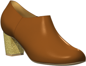 Botines Tacón Block Glitter Custom&chic - Basic Pump (640x480), Png Download
