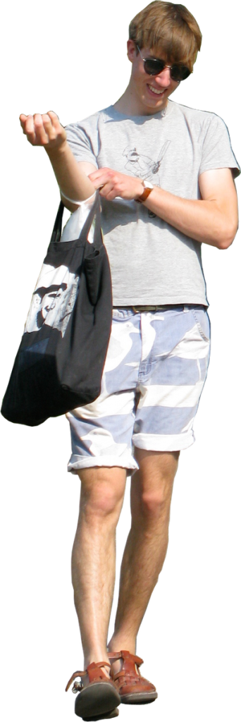 J Is Walking To The Car After An Afternoon Swim At - People Walking Summer Png (342x1024), Png Download