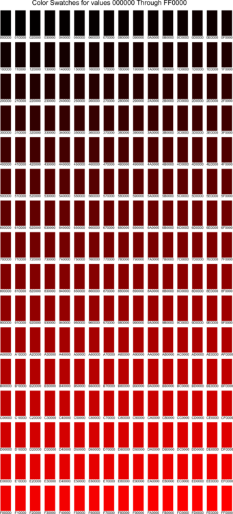 Shades Of Red Tints And Shades Color Shades Of Cyan - Shades Of Red (341x750), Png Download