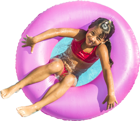 Summer Outdoor Swimming Fun - Swimming Pool (580x430), Png Download
