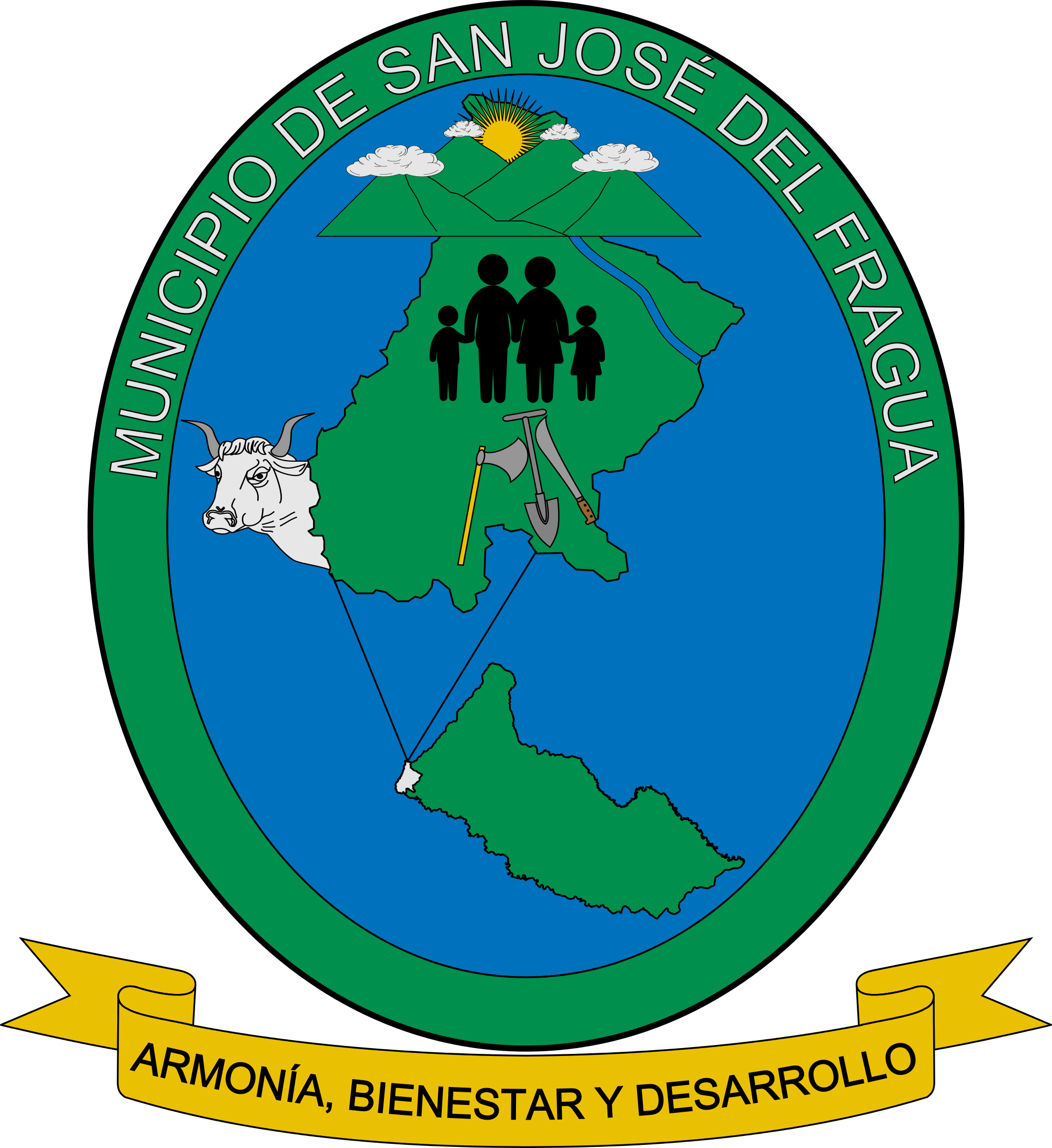 Open - Escudo De San Jose Del Fragua Caqueta (2000x2183), Png Download